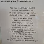 Wiersz uczennicy pt. Jestem inny, a jednak taki sam.