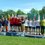 nasza sztafeta 4x60m na najwyższym podium w Igrzyskach Dzieci miasta Białegostoku w Lekk.jpg
