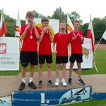 Nasi medaliści Julek Konończuk w biegu na 60m _Zduniuk Tymoteusz w rzucie dyskiem _ Zimnoc.jpg