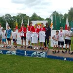 SP 12 najszybszą szkołą województwa Podlaskiego w biegu sztafetowym 4x60m w kat. chłopców.jpg