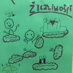 Na górze znajduje się napis „Kodeks Życzliwości”, a pod nim rysunki i napisy. Wszystko jest na zielonym tle.
