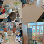Dzieci z grupy Sówki podczas wizyty w bibliotece..jpg