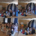 Dzieci z grupy Żabki podczas zajęć w mobilnym planetarium..jpg