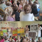 Dzieci z grupy Pszczółki_ Biedronki oraz Motylki podczas uczestniczenia w Teatrzyku pod Orzełkiem..jpg