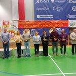 Nauczyciele czekający na wręczenia nagród na Podsumowaniu Współzawodnictwa Sportowego Szkół Miasta Białegostoku