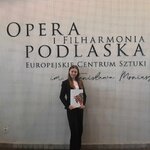 Zuzanna Sznajder na uroczystej gali w Operze i Filharmonii Podlaskiej.